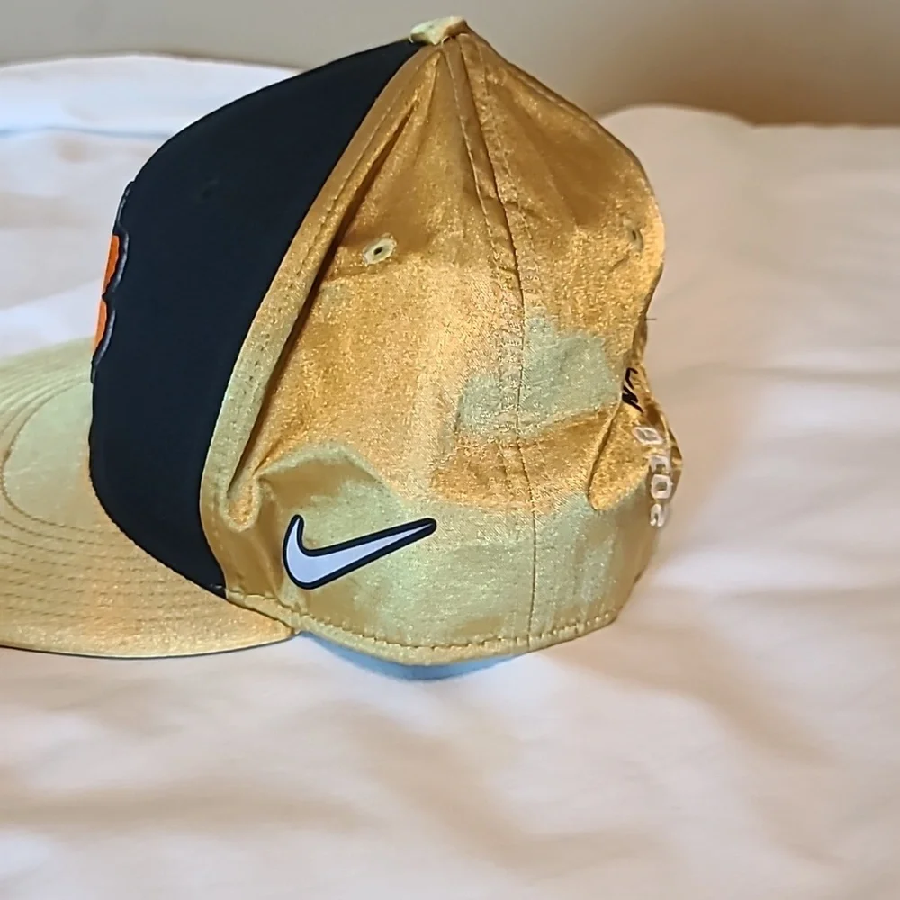 NIKE Team Clemson National Championship Snapback Hat Cap Black Gold Adjustable